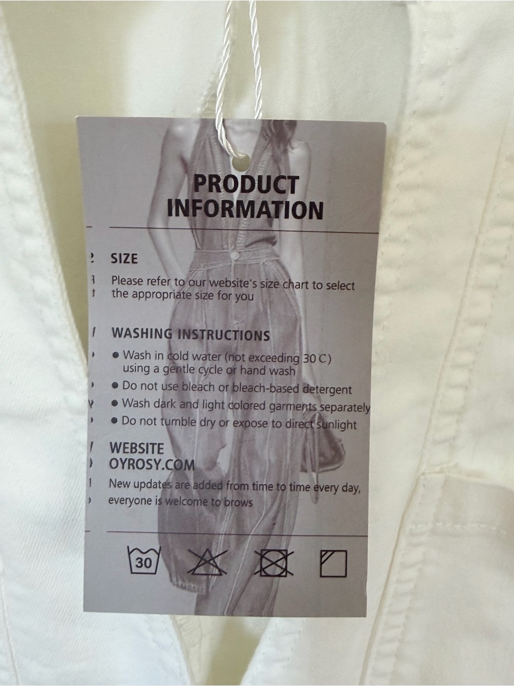 OYROSY White Sleeveless Button-Front Mini Dress - Picture 5 of 6